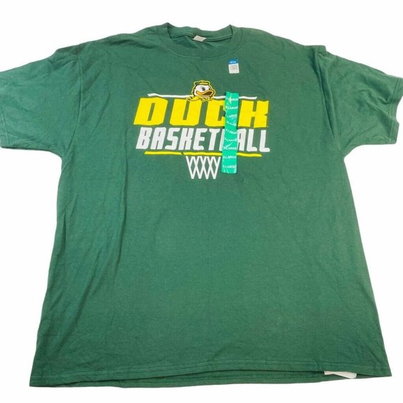 Oregon Ducks Hanes Mens Graphic T-shirt Green Yell - Picture 1 of 5
